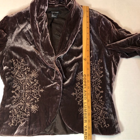 Karen Kane Rayon Silk Embroidered Lined Blazer Ladies Large Rn 59168 - Picture 10 of 12